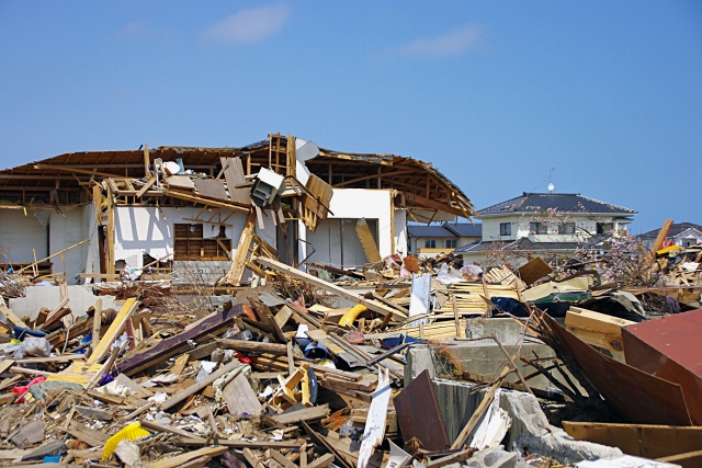 地震後の風景