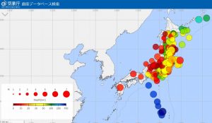 2011-2021震度4以上東日本大地震地図