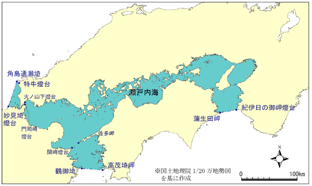 瀬戸内海の地図