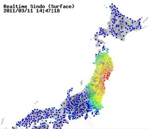 揺れの伝わり方東日本大震災