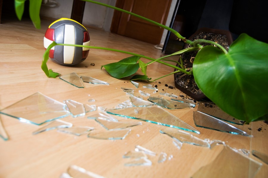 食器棚の地震対策　ガラスの飛散防止